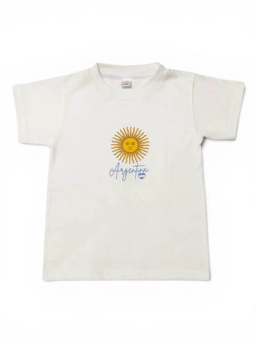 Remeras Algodón Estampa Argentina Sol de Mayo