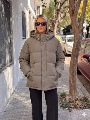 Puffer Importado con Piel Yd