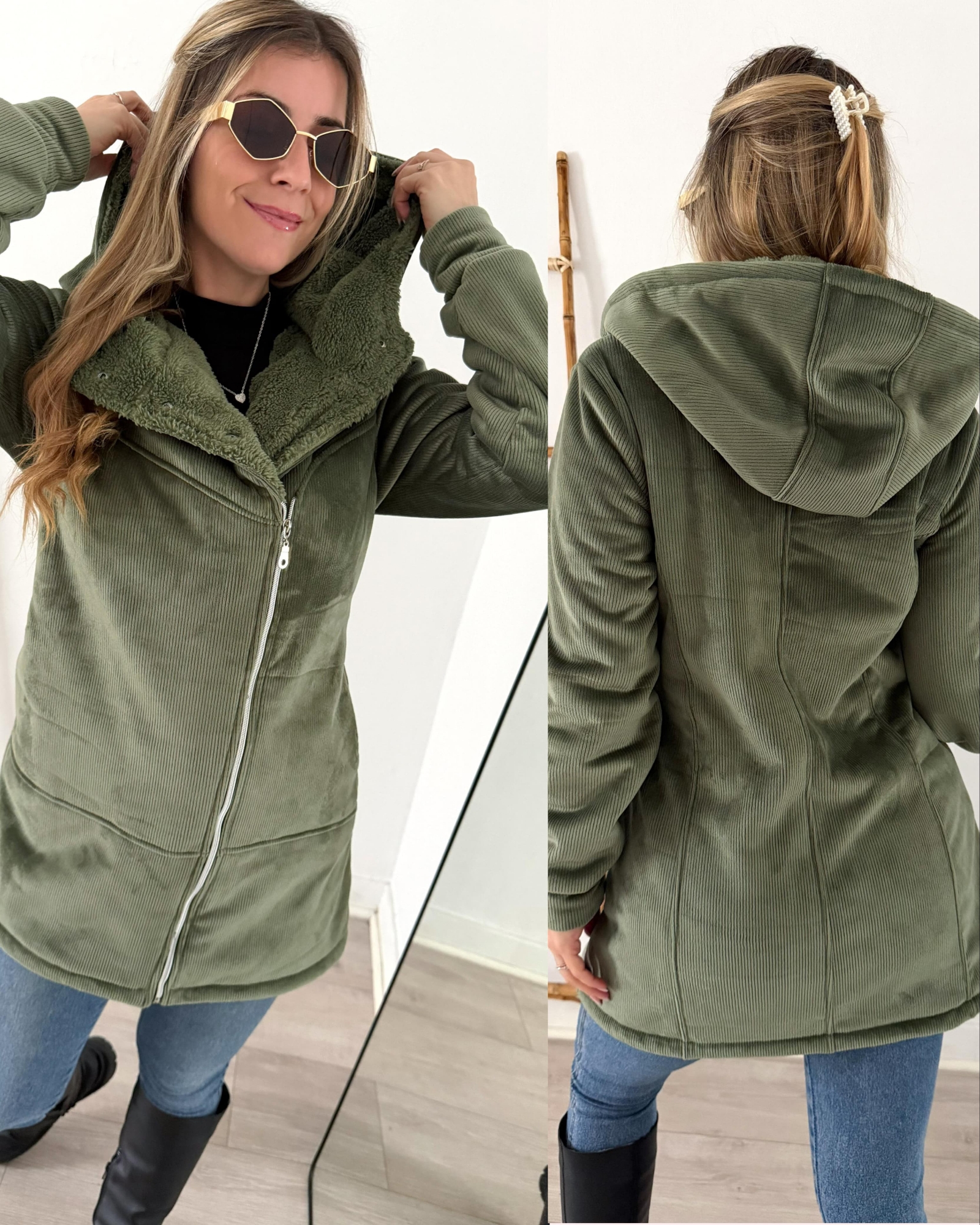 Maxi Campera con Broches al Tono - Imagen 1