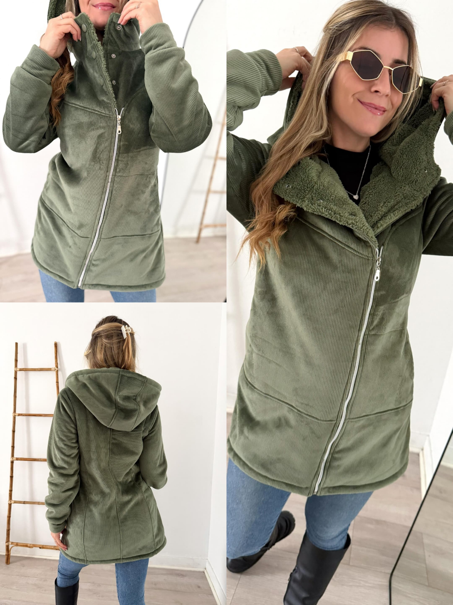 Maxi Campera con Broches al Tono - Imagen 3