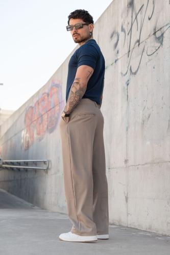 Pantalón Maxi Baggy Sastrero Beige