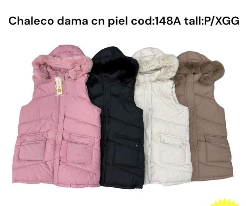 Chaleco Dama con Piel