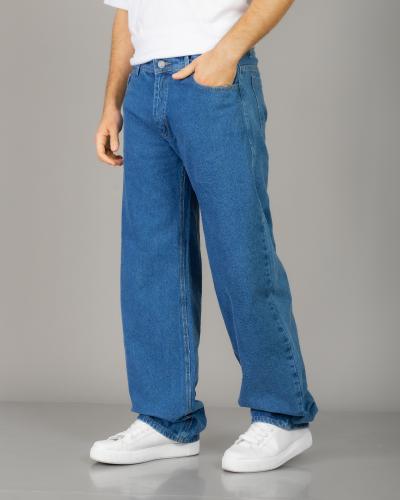 Pantalón Baggy Liso Azul Medio H/c