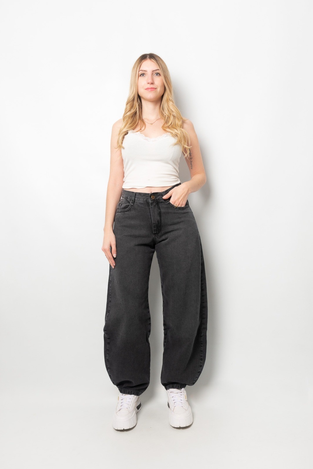Jean Baggy Ballon Unisex Óxido, Celeste, Gris - Imagen 4
