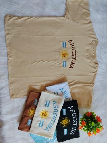 Remeras de Argentina Bordadas
