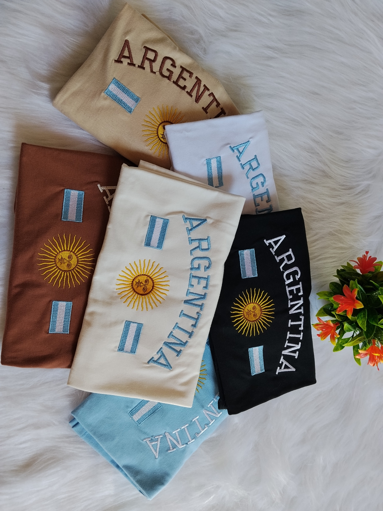 Remeras de Argentina Bordadas - Imagen 2