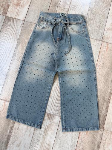 Jeans Wide Leg Óxido Brillo