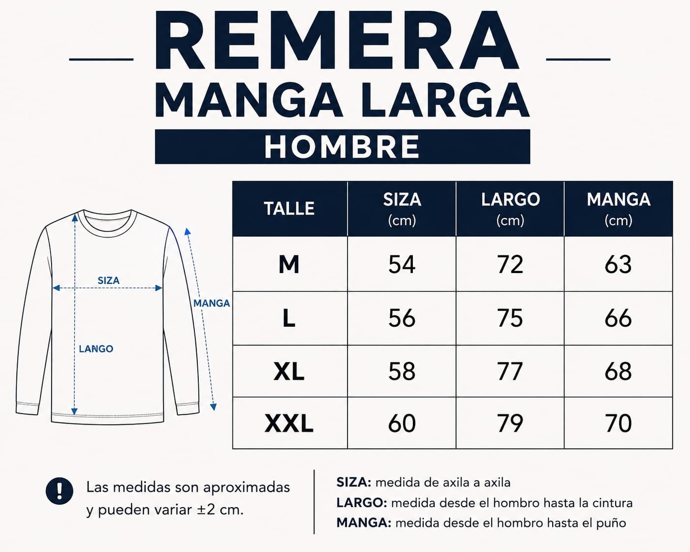Remera Manga Larga Algodon - Imagen 3