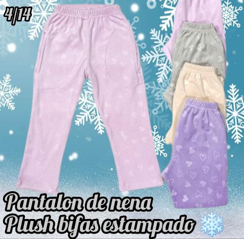 Pantalon Plush Bifas Estampado Nena