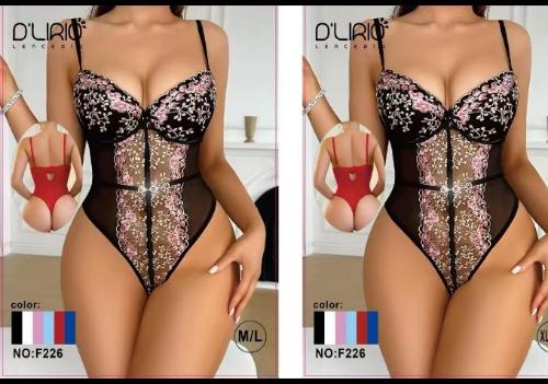 Bodys de Micro Tul con Taza Soff Bordadadas