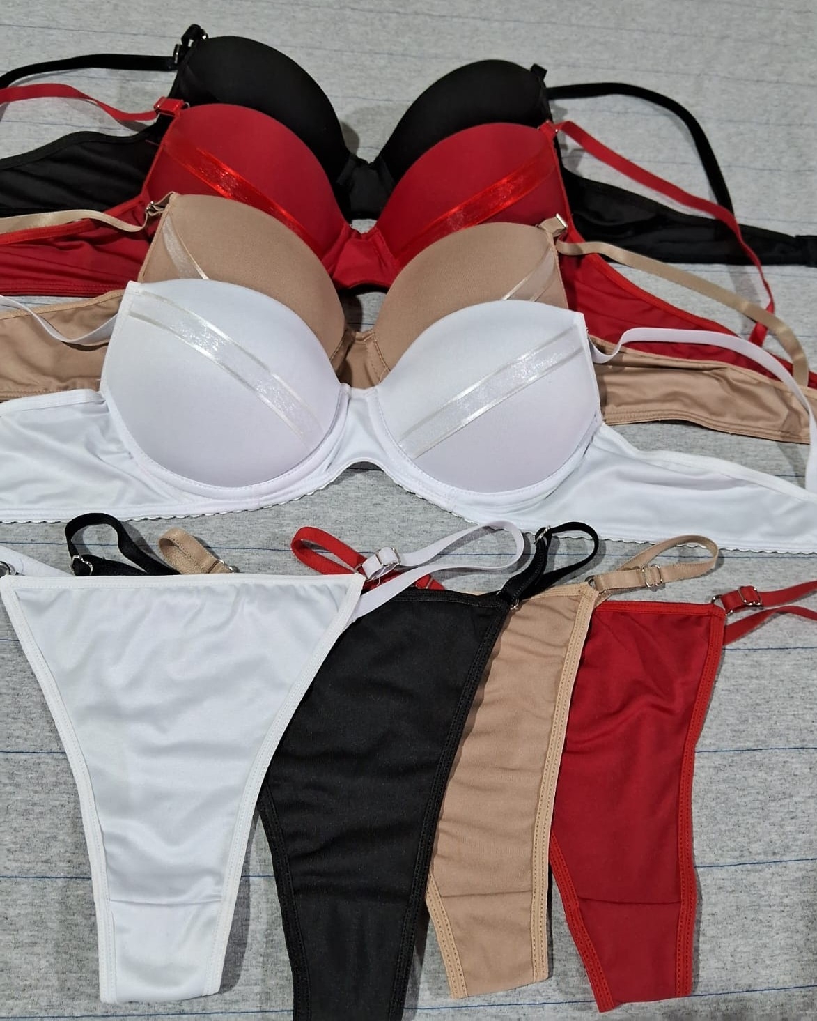 Conjunto Armado Microfibra con Cinta en Copa - Imagen 1