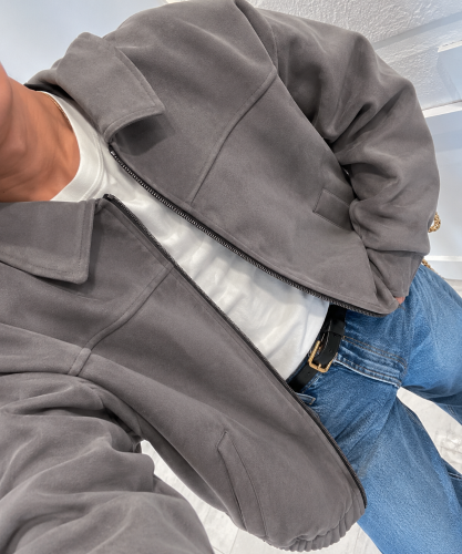 Campera Bomber Gamuza