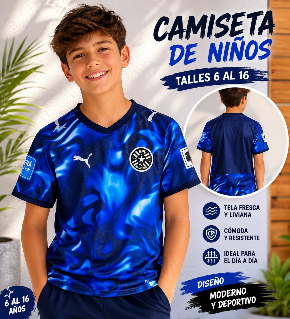 Camiseta Paraguay Niño - Imagen 1