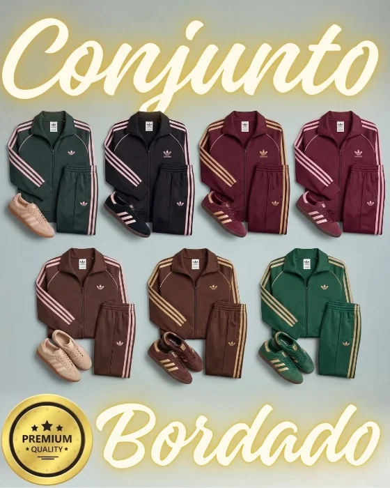 Conjunto Adi Soft Bordado Premium - Palazzo + Campera