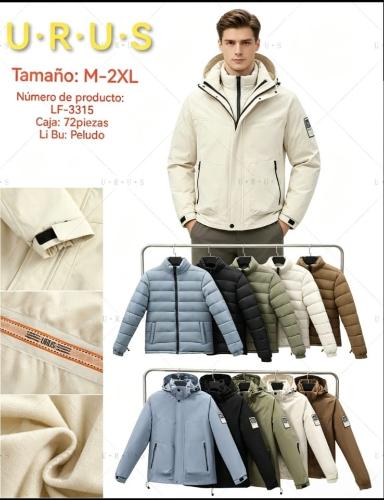 2 en 1 de Hombre Impermeable C/piel