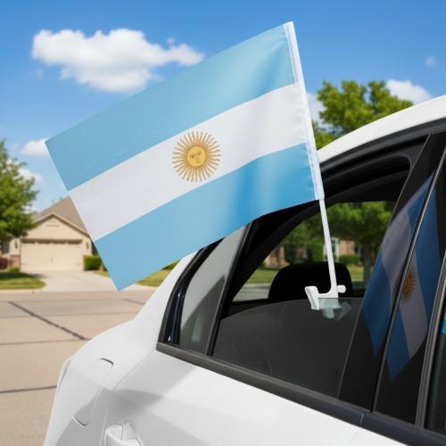 Bandera Chica para Auto, Mide 39cm X 29cm Aprox, Cotillon, Mundial Argentina 2026