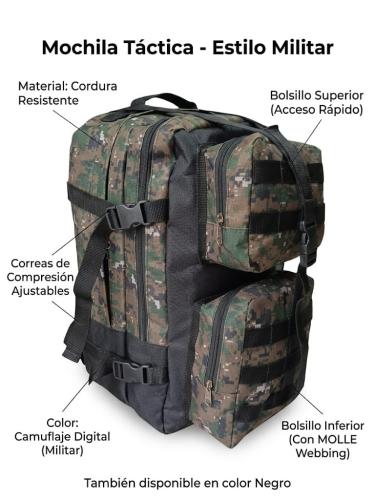 Mochila Táctica de Cordura