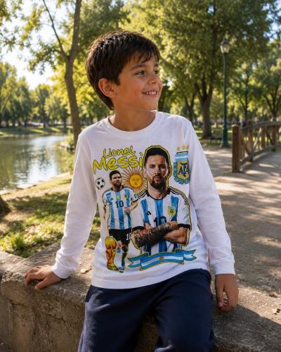 Remeras Manga Larga de Messi