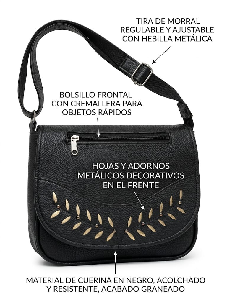 Morral Cuerina con Solapa - Imagen 1