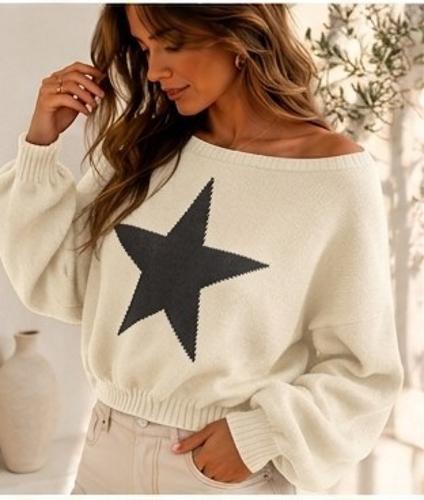 Sweater Cuello Bote Estrella