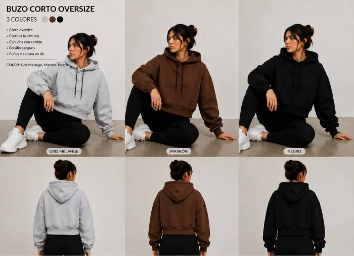 Buzo Corto de Dama Friza Invisible Peinado
