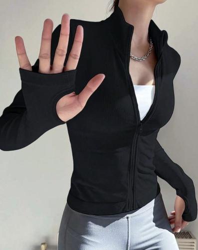 Campera con Dedal Cuello Alto Cierre Polera Darlon