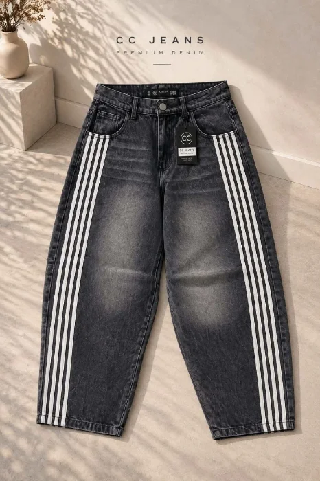 Atlantida - Baggy Gris con Lineas