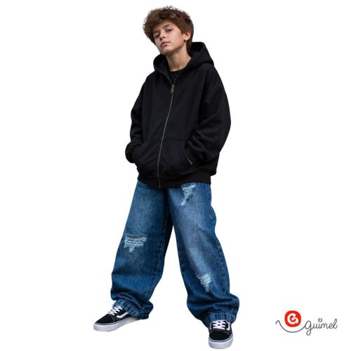 4218 Jean Niño Teen Unisex Baggycon Bigotes y Roturas