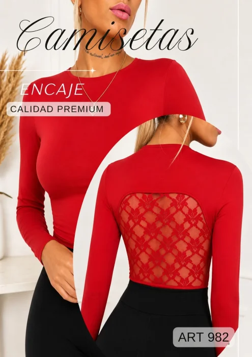 Camisetas Encaje 3 Colores 3 Talles