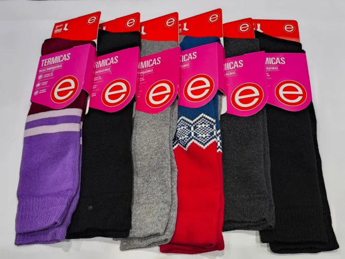 Pack X12 Medias 3/4 Térmicas de  Mujer  Elemento Art.720