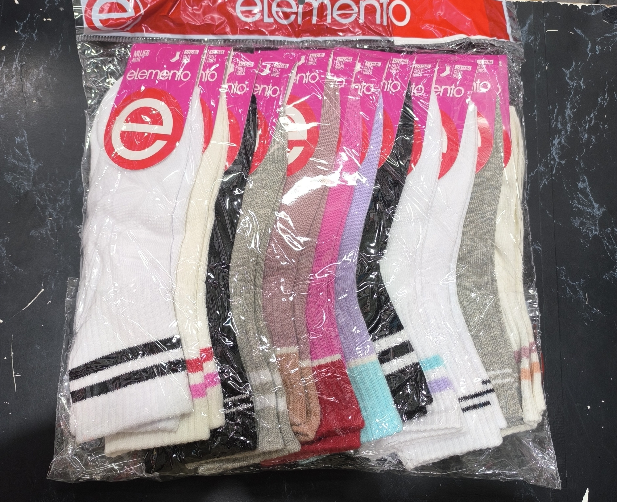 Pack X12 Medias Elemento Mujer 1/3 Caña Art.401r - Imagen 4