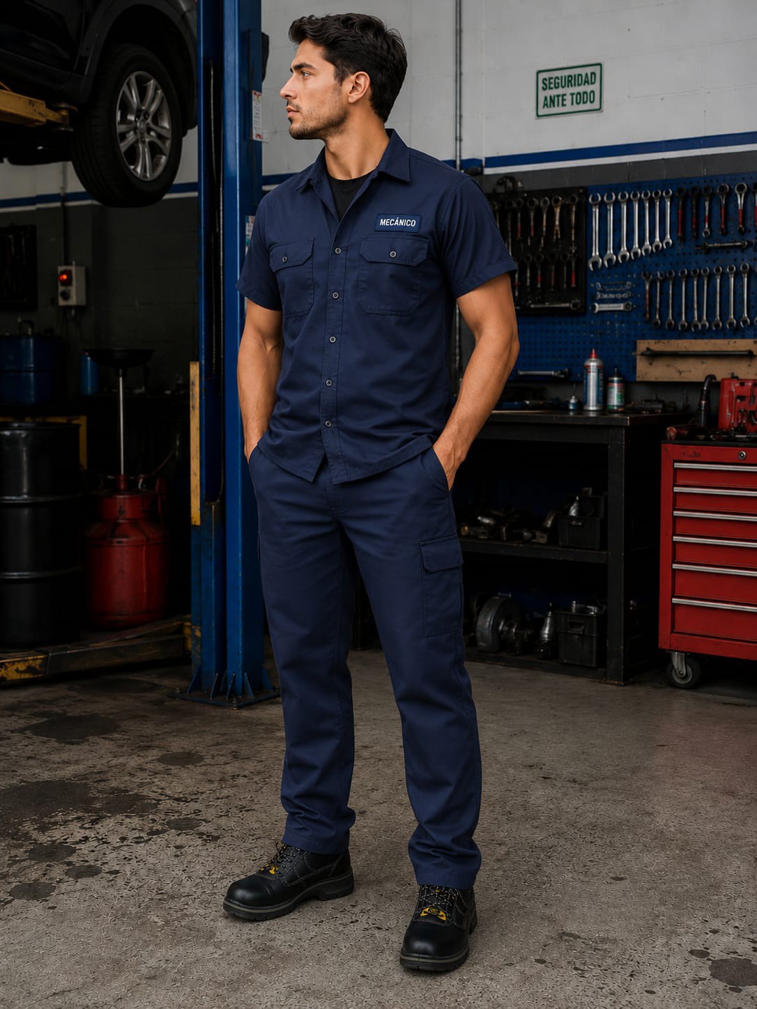 Pantalon Cargo de Trabajo Tela Vicuña - Imagen 1