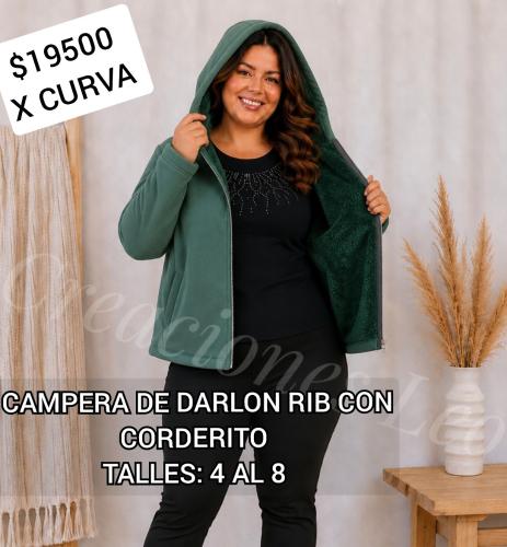 Campera de Darlon Rib con Corderito por Dentro!