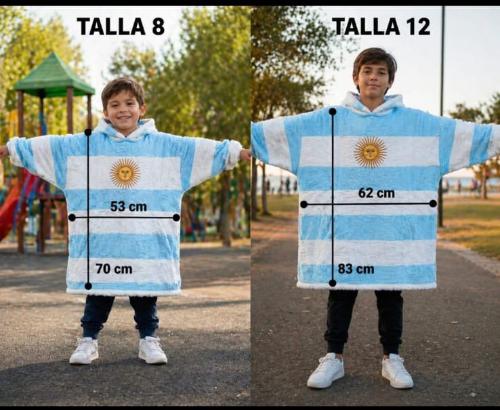 Buzo Manta Argentina de Niño Unisex Oversize