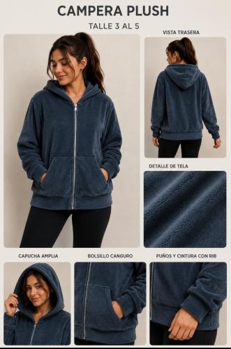 Campera Plush Bifaz