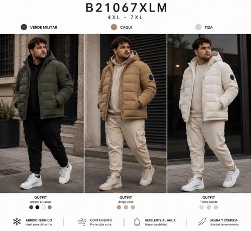 Campera Puffer Hombre Talles Especial Cod:b21067xlm