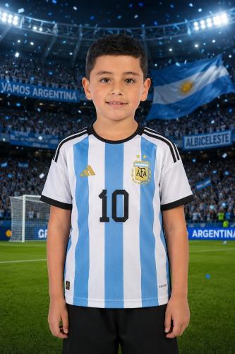 Camiseta Argentina para Niño Bordada!!