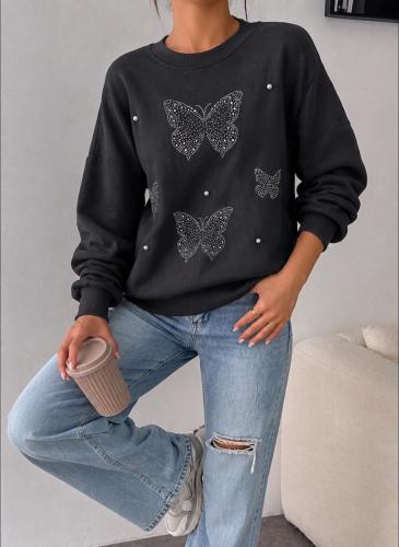 Buzo Mariposa con Perlas y Strass Darlon