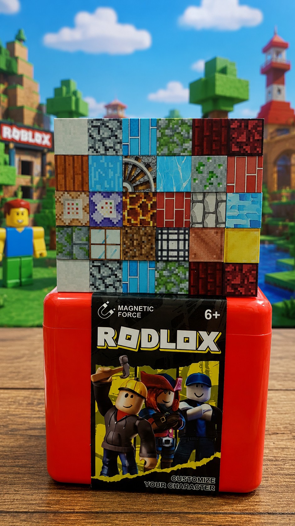 Bloques Magneticos Rodlox / Minecraf -180 Piezas / 4 Muñecos - Imagen 2
