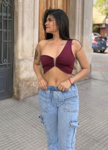 Top Microfibra Hebilla V