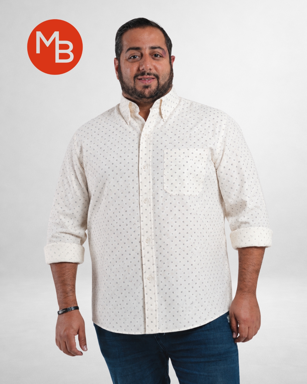 Camisa Clásica a Pintita Talle Especial - 3.jpg