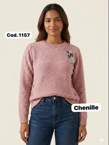 1157 Sweter de Chenille