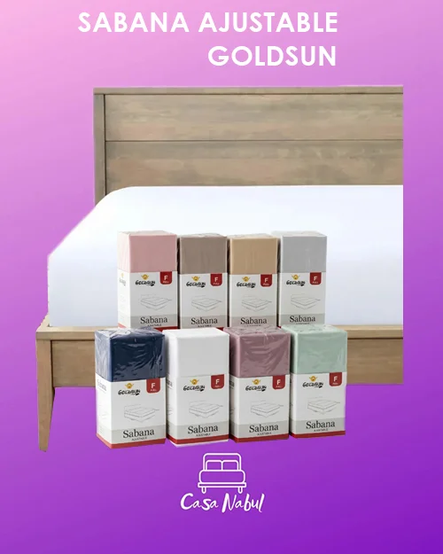 Sabana Ajustable 1 1/2 Envase Cuadrado Goldsun