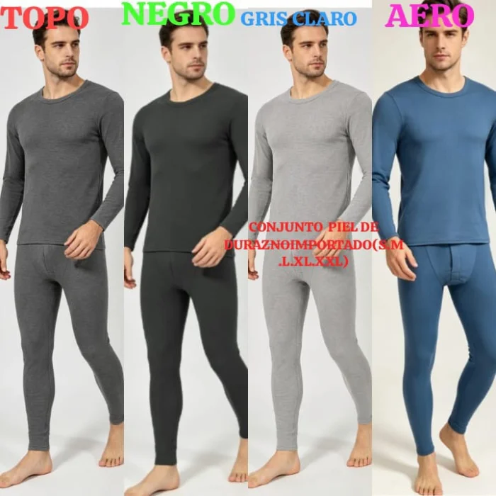 Conjunto. Termico. De. Hombre. Piel De. Durazno