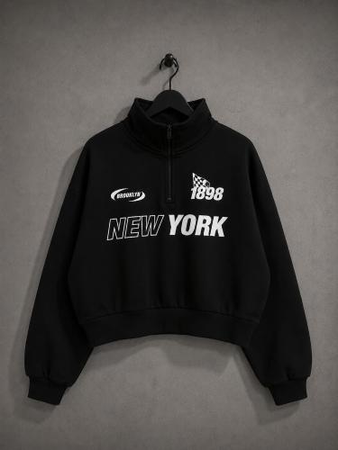 Buzo Friza Oversize C/cierre New York