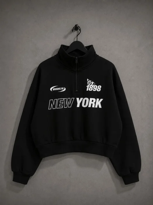 Buzo Friza Oversize C/cierre New York