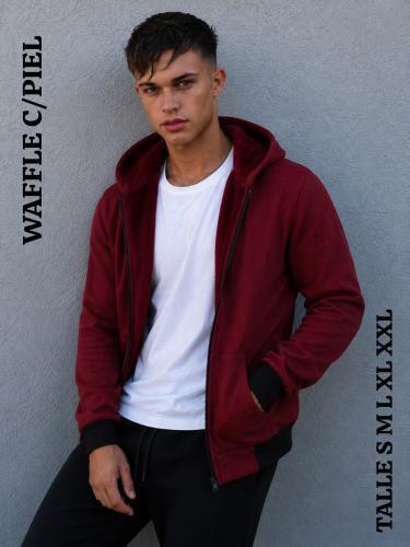 Campera Waffle C/piel