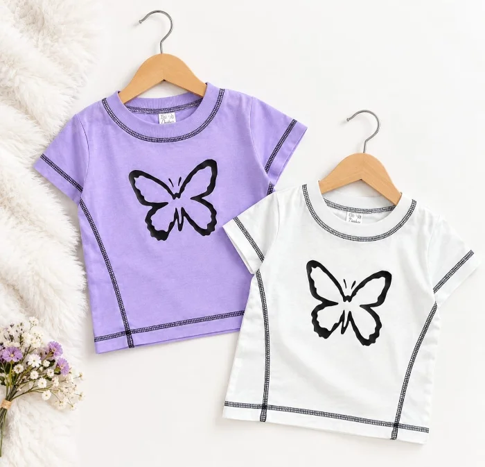 Remera Mariposa Algodón Peinado Premium