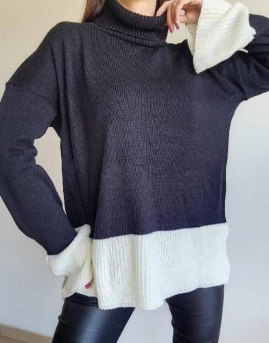 Poleron Oferta Lana Bicolor Disponible 7 Colores