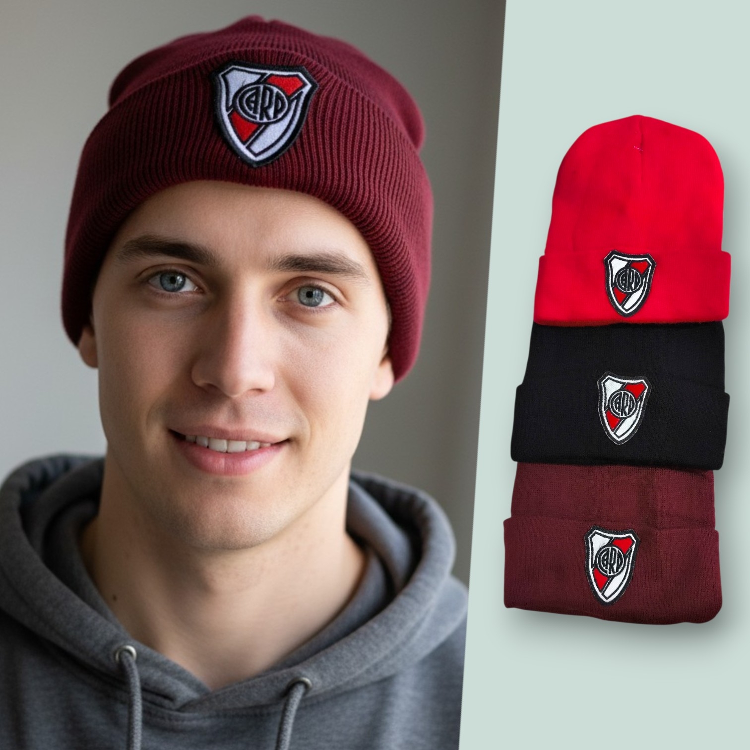 Gorro Rocky Parche River Adulto Juvenil, Invierno - Imagen 1